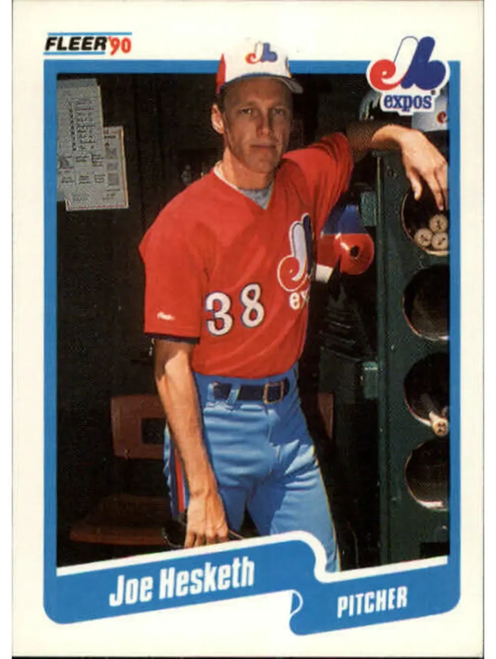 1990 Joe Hesketh Fleer Baseball Card #349